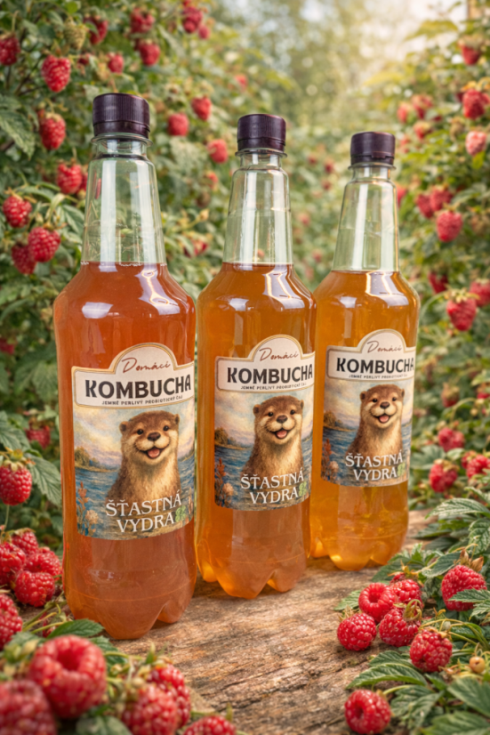 Kombucha MALINA - Objem: 330 ml SKLO